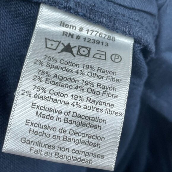 Jachs NY Mens Navy Pants Size 34/32 Stretch Cotton Blend Slim Fit a0832 - Picture 4 of 6